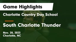 Charlotte Country Day School vs South Charlotte Thunder Game Highlights - Nov. 28, 2023