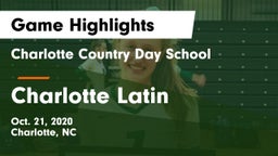 Charlotte Country Day School vs Charlotte Latin  Game Highlights - Oct. 21, 2020