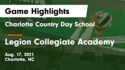 Charlotte Country Day School vs Legion Collegiate Academy Game Highlights - Aug. 17, 2021