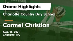 Charlotte Country Day School vs Carmel Christian  Game Highlights - Aug. 26, 2021