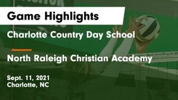 Charlotte Country Day School vs North Raleigh Christian Academy  Game Highlights - Sept. 11, 2021