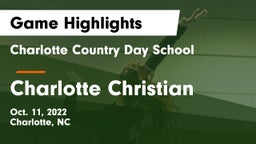 Charlotte Country Day School vs Charlotte Christian  Game Highlights - Oct. 11, 2022