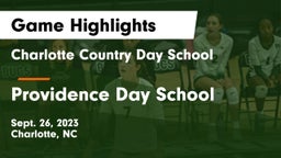 Charlotte Country Day School vs Providence Day School Game Highlights - Sept. 26, 2023