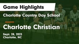 Charlotte Country Day School vs Charlotte Christian  Game Highlights - Sept. 28, 2023
