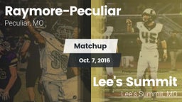 Matchup: Raymore-Peculiar vs. Lee's Summit  2016