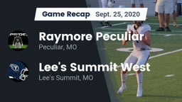 Recap: Raymore Peculiar  vs. Lee's Summit West  2020