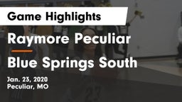 Raymore Peculiar  vs Blue Springs South  Game Highlights - Jan. 23, 2020