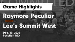 Raymore Peculiar  vs Lee's Summit West  Game Highlights - Dec. 10, 2020