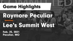 Raymore Peculiar  vs Lee's Summit West  Game Highlights - Feb. 25, 2021