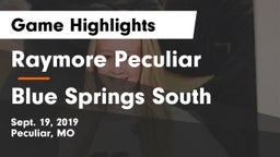 Raymore Peculiar  vs Blue Springs South  Game Highlights - Sept. 19, 2019