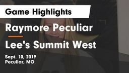 Raymore Peculiar  vs Lee's Summit West  Game Highlights - Sept. 10, 2019
