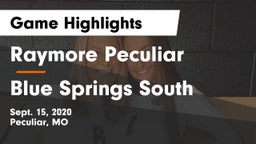 Raymore Peculiar  vs Blue Springs South  Game Highlights - Sept. 15, 2020