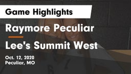 Raymore Peculiar  vs Lee's Summit West  Game Highlights - Oct. 12, 2020