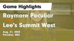 Raymore Peculiar  vs Lee's Summit West  Game Highlights - Aug. 31, 2023