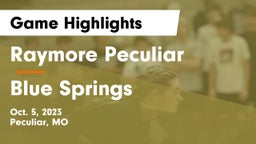 Raymore Peculiar  vs Blue Springs  Game Highlights - Oct. 5, 2023