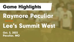 Raymore Peculiar  vs Lee's Summit West  Game Highlights - Oct. 3, 2023