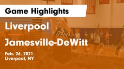 Liverpool  vs Jamesville-DeWitt  Game Highlights - Feb. 26, 2021