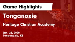 Tonganoxie  vs Heritage Christian Academy Game Highlights - Jan. 23, 2020