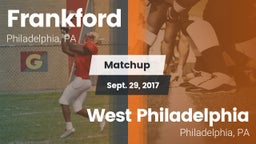 Matchup: Frankford High vs. West Philadelphia  2017