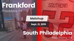 Matchup: Frankford High vs. South Philadelphia  2019