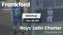 Matchup: Frankford High vs. Boys' Latin Charter  2019