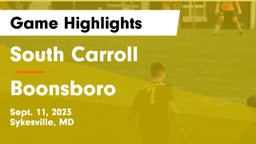 South Carroll  vs Boonsboro  Game Highlights - Sept. 11, 2023