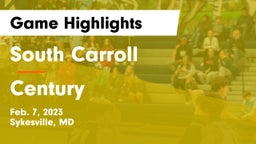 South Carroll  vs Century  Game Highlights - Feb. 7, 2023