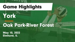 York  vs Oak Park-River Forest  Game Highlights - May 10, 2022