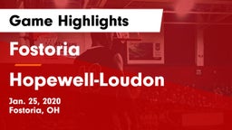 Fostoria  vs Hopewell-Loudon  Game Highlights - Jan. 25, 2020