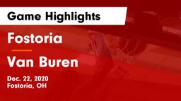 Fostoria  vs Van Buren  Game Highlights - Dec. 22, 2020
