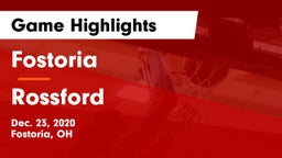 Fostoria  vs Rossford  Game Highlights - Dec. 23, 2020