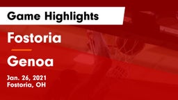Fostoria  vs Genoa  Game Highlights - Jan. 26, 2021