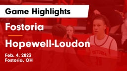 Fostoria  vs Hopewell-Loudon  Game Highlights - Feb. 4, 2023