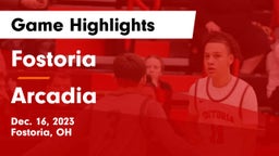 Fostoria  vs Arcadia  Game Highlights - Dec. 16, 2023