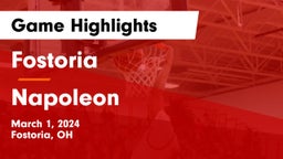 Fostoria  vs Napoleon Game Highlights - March 1, 2024