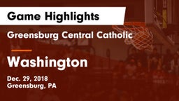 Greensburg Central Catholic  vs Washington  Game Highlights - Dec. 29, 2018