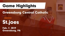 Greensburg Central Catholic  vs St.joes Game Highlights - Feb. 7, 2019