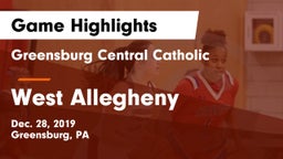 Greensburg Central Catholic  vs West Allegheny  Game Highlights - Dec. 28, 2019