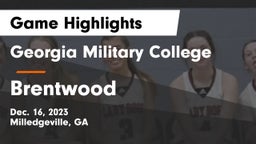 Georgia Military College  vs Brentwood  Game Highlights - Dec. 16, 2023