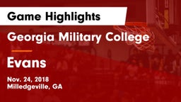 Georgia Military College  vs Evans  Game Highlights - Nov. 24, 2018