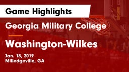 Georgia Military College  vs Washington-Wilkes  Game Highlights - Jan. 18, 2019