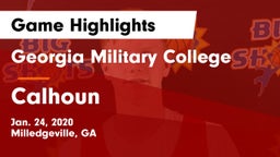 Georgia Military College  vs Calhoun  Game Highlights - Jan. 24, 2020