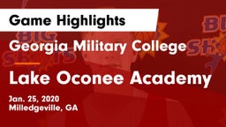 Georgia Military College  vs Lake Oconee Academy Game Highlights - Jan. 25, 2020