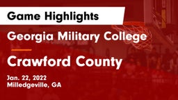 Georgia Military College  vs Crawford County  Game Highlights - Jan. 22, 2022