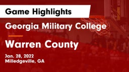 Georgia Military College  vs Warren County  Game Highlights - Jan. 28, 2022