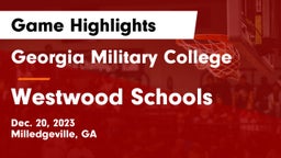 Georgia Military College  vs Westwood Schools Game Highlights - Dec. 20, 2023