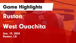Ruston  vs West Ouachita  Game Highlights - Jan. 19, 2024