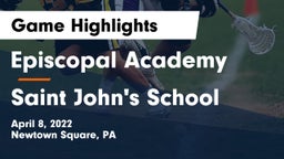 Episcopal Academy vs Saint John's School Game Highlights - April 8, 2022