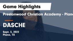 Prestonwood Christian Academy - Plano vs DASCHE Game Highlights - Sept. 3, 2022