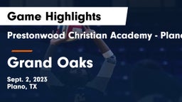 Prestonwood Christian Academy - Plano vs Grand Oaks  Game Highlights - Sept. 2, 2023